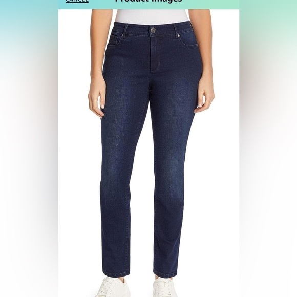 Bandolino Amy Straight Leg Denim Five Pocket Jean Size 14 - Picture 1 of 11